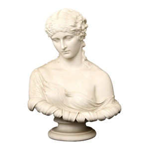 RARE EX. LARGE Antique COPELAND PARIAN 22” CLYTIE 19th C. Bisque Portrait Bust