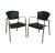 Brayton International Collection Steelcase Chrome & Black Leather Armchairs - a Pair For Sale - Image 12 of 12