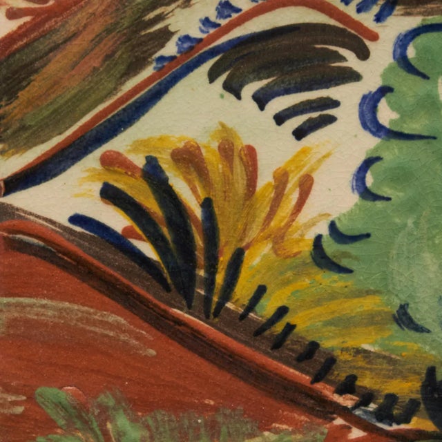 Mid-Century Modern Hand-Painted Ceramic Artwork by Diaz Costa, 1960s For Sale - Image 6 of 11