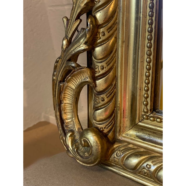 Louis Phillipe Giltwood Camel Back Rococo Crested Pier Mirror For Sale - Image 10 of 18