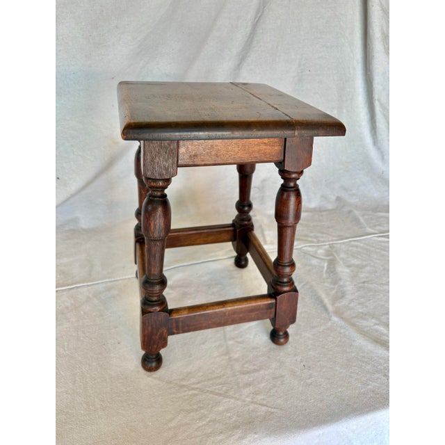 Early 20th Century French Walnut Stool For Sale - Image 10 of 12