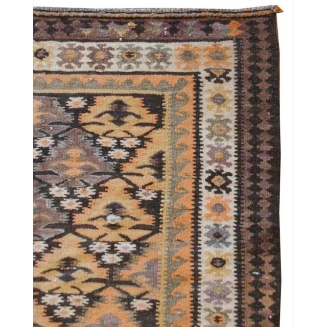 A wonderful early 20th Century Persian Qazvin Kilim rug with a beautiful stylized multicolored tree-of-life patterned...