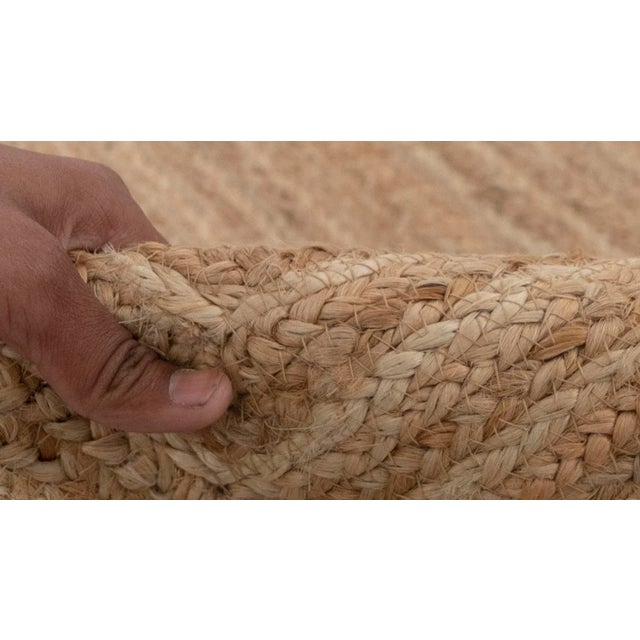 Pink Scallop Edge Trim Jute Rug 8x10 Ft. For Sale - Image 11 of 13