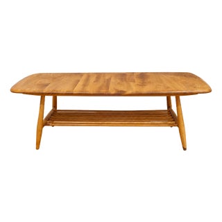 Mid-Century 459 Windsor Plank Coffee Table with Magazine Rack from Ercol, 1970s For Sale