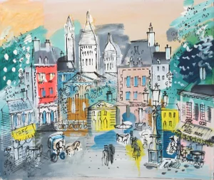 Chez Mere Marie, Charles Cobelle Acrylic on Canvas Painting