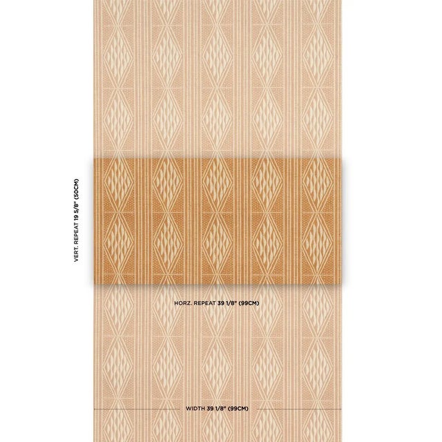 Printed on a jute ground, Cassava is a multi-width vertical stripe with an interesting diamond detail. This versatile...