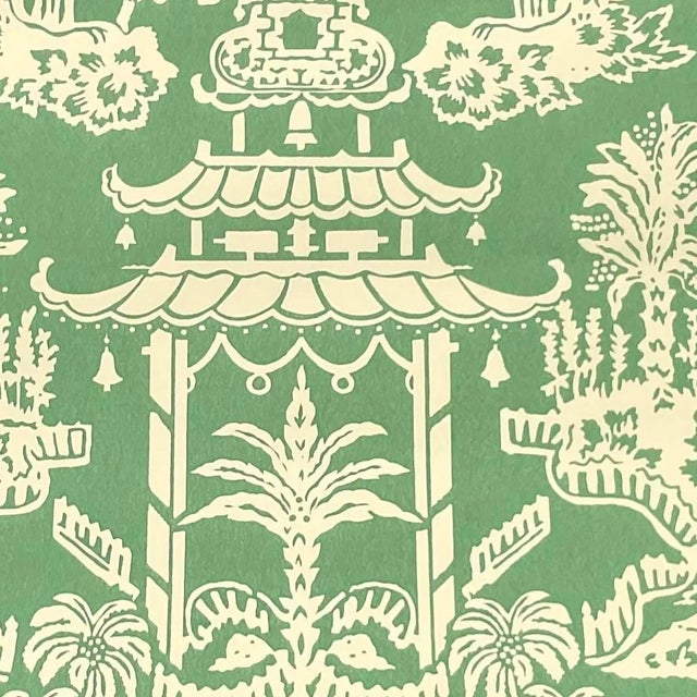 Vintage Boho Brunschwig & Fils Lhasa Hand Printed Double Roll Wallpaper For Sale - Image 10 of 14