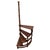 Gold Mid-Century Italian Carved Walnut Wood and Leather Spiral Four-Step Library Ladder, 1950s For Sale - Image 8 of 8