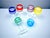 Italian Colored Cut Crystal Liqueur Glasses from Artigianato Italiano, 1980s, Set of 6 For Sale - Image 10 of 12