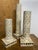 Late 19th Century Late 19th Century Mughal Set of 3 Graduated Tessellated Bone Candle Holders With Floral Detail For Sale - Image 5 of 7