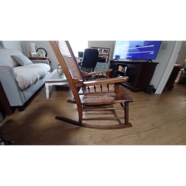 Wood Late 19th Century Rocking Chair For Sale - Image 7 of 12