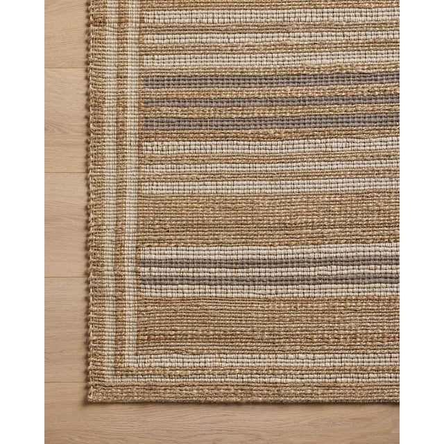 2020s Chris Loves Julia x Loloi Judy Natural / Dove 18" x 18" Sample Rug For Sale - Image 5 of 6