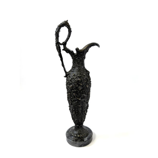 Renaissance Renaissance Revival Bronze Ewer With Bacchanalian Relief For Sale - Image 3 of 9