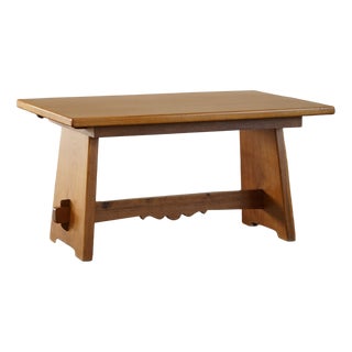 Mid-Century Brutalist Oak Dining Table, Danish, 1950s For Sale