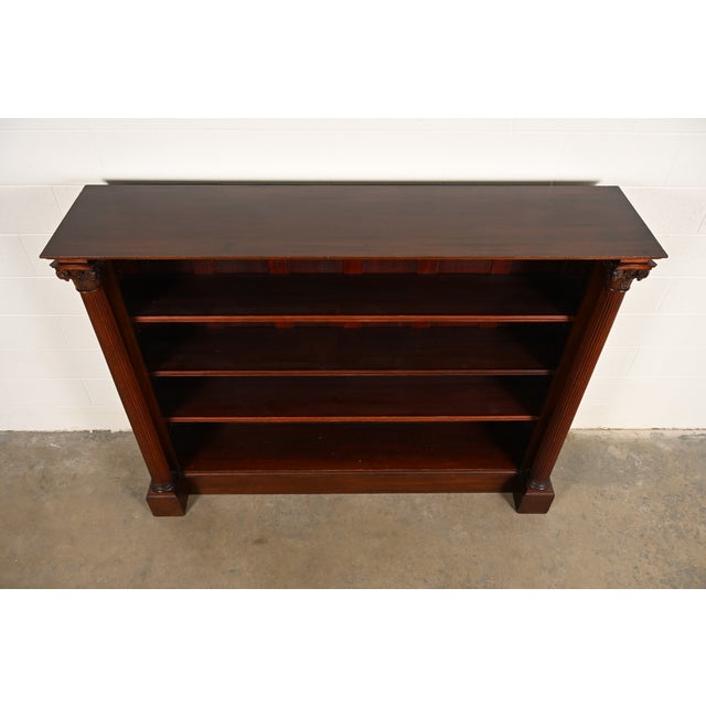 Early 20th Century R. J. Horner Style American Empire Carved Mahogany Bookcase, Circa 1920s For Sale - Image 5 of 12