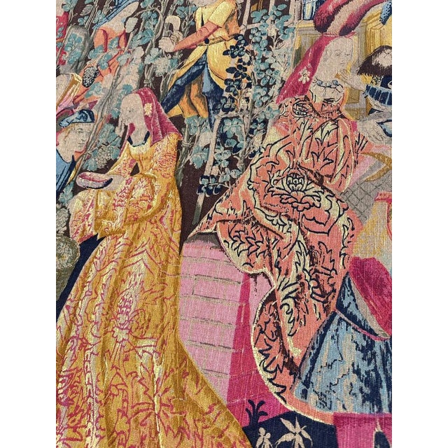Vintage French Hand Printed Tapestry Vendanges Museum Design, 1970s For Sale - Image 15 of 18