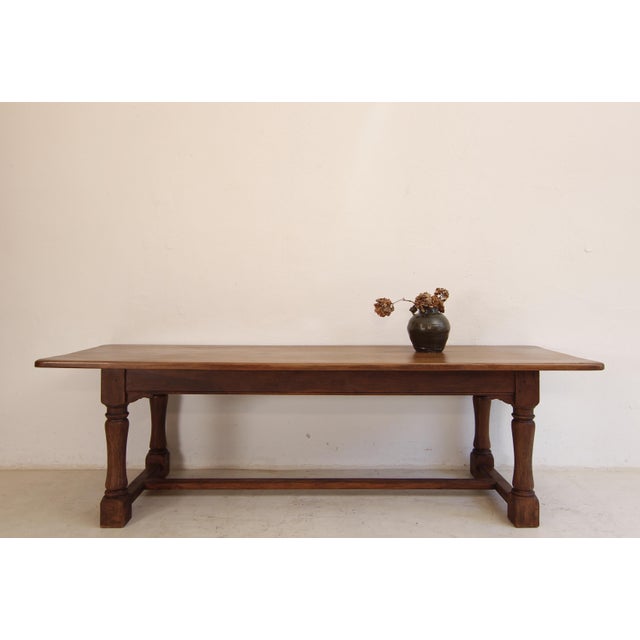 Wood Large Oak Dining Table, 1920s For Sale - Image 7 of 18