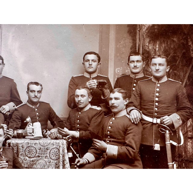 Art Nouveau Antique Framed German Military Officers Photograph, c. 1900 For Sale - Image 3 of 10