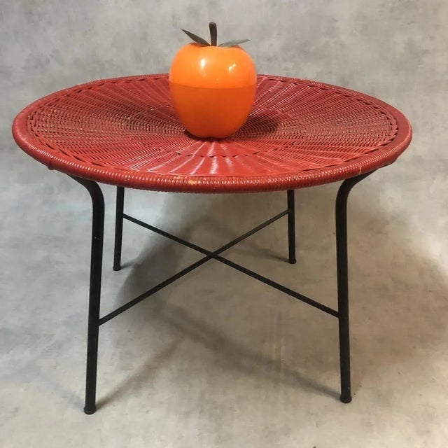 Mid-Century Modern Rattan Coffee Table, 1950s For Sale - Image 3 of 14