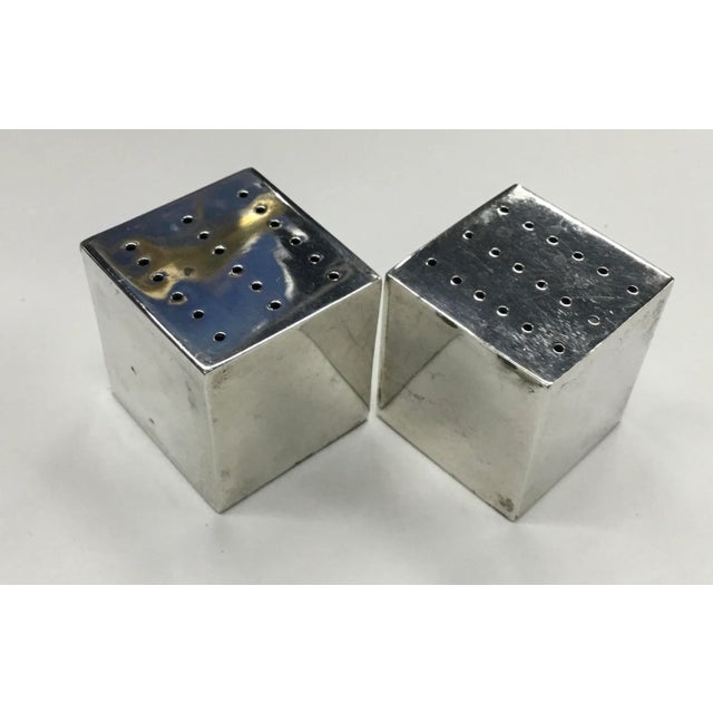 Vintage Mexican Sterling Silver Salt and Pepper Shakers For Sale - Image 9 of 9