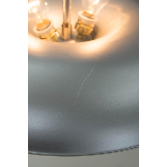 Bauhaus UFO Chandelier in Chrome & Glass, Czech Republic, 1930s For Sale - Image 6 of 15