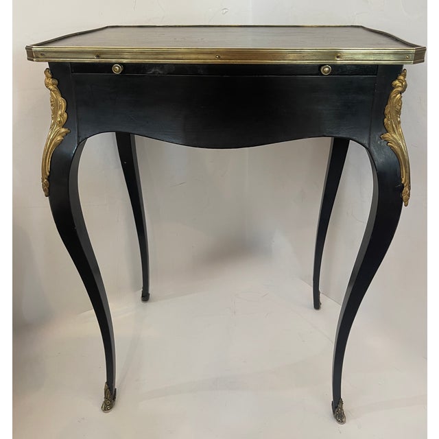 French Napoleon III Ebonized Mechanical Writing Table & Vanity, 19th Century For Sale - Image 4 of 18