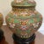 Metal Early 20th Century Large Japanese Cloisonne Lidded Jar Urn - a Pair For Sale - Image 7 of 11