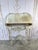 French Louis XVI Painted Gesso & Giltwood Console Table With Shaped Marble Top For Sale - Image 14 of 16