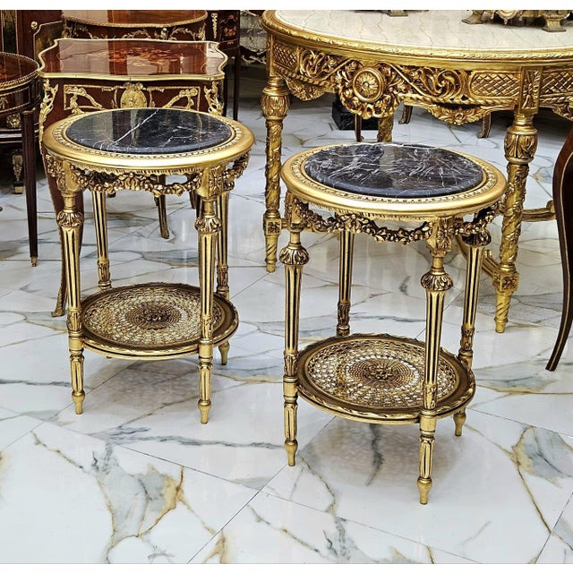 This French style side table is a luxurious statement piece that combines timeless European elegance with sophisticated...