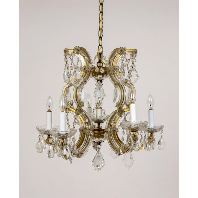 1950s 1950s Maria Theresa 6-Light Chandelier For Sale - Image 5 of 11