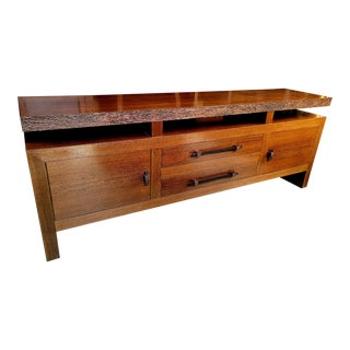 Berman Rosetti Long Carved Console For Sale