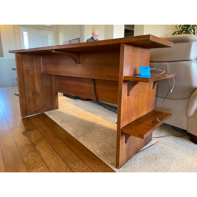 Stickley Gathering Island With Stone Top Chairish