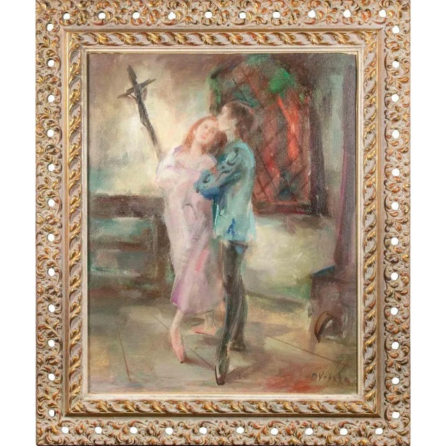 Miroslava Vrbová-Štefková, Romeo and Juliet, Oil Painting, Mid-20th Century For Sale - Image 4 of 4
