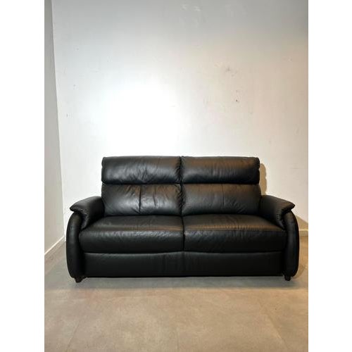 Black Leather 2-Seater and 3-Seater Sofas from Calia Italia, Set of 2 For Sale - Image 4 of 7