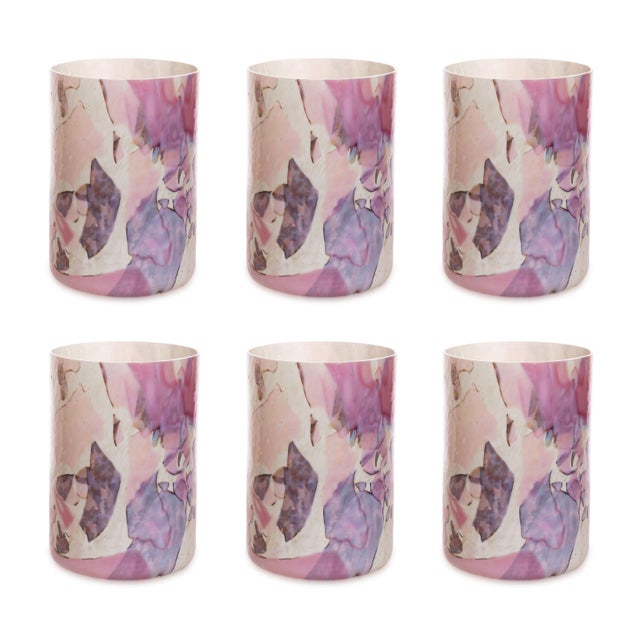 Glass Stories of Italy Nougat Tumblers - Ruby, Set of 6 For Sale - Image 7 of 7