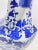 1980s Vintage 14” Blue & White Chinoiserie Porcelain Vase With Floral Motif For Sale - Image 5 of 8
