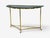 Mid-Century Modern LaBarge, German Modern, Demilune Console Table, Brass, Glass, Germany, 1970s For Sale - Image 3 of 14