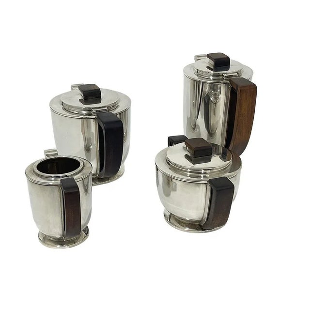 Art Deco French Silver Coffee and Tea Service, 1920s, Set of 4 For Sale - Image 6 of 10