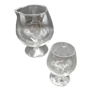 Vintage 1970s Brandy Cognac Large & Small Snifter Drinks Mixing Glasses - 2 Pieces