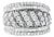 .925 Sterling Silver 2.00 Cttw Diamond Fashion Multi Row Cocktail Ring (H-I Color, I2-I3 Clarity) - Ring Size 7 For Sale