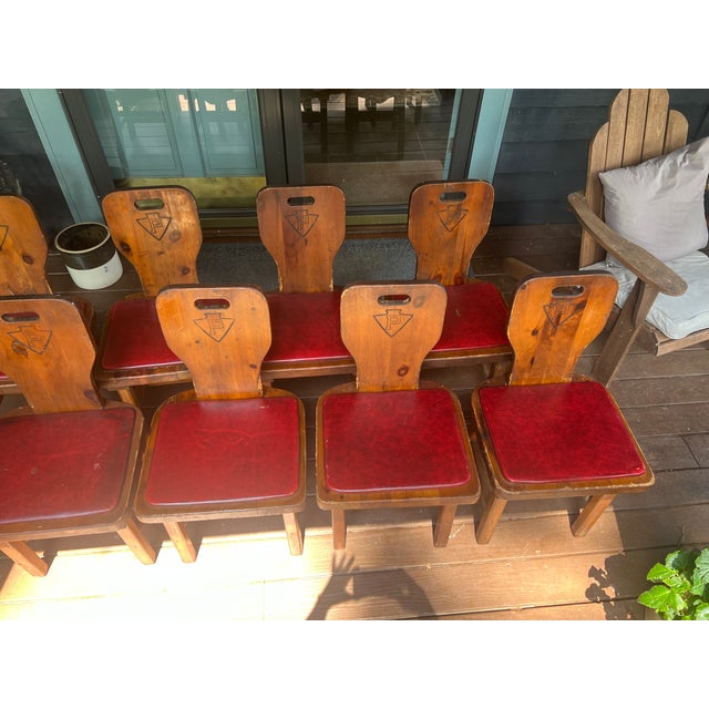 Set of Eight Restaurant Dining Chairs With Branded Keystone “P”, C. 1940, Berks County Provenance For Sale - Image 14 of 18