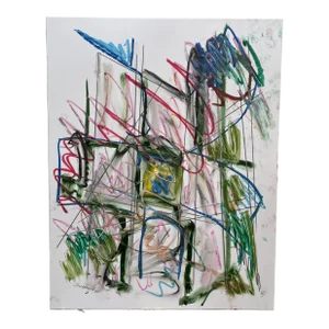 Contemporary Abstract Mixed Media Drawing “Tik-Tack-Toe” by Erik Sulander