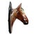 Mid 20th Century Vintage Glazed Ceramic Horse Head Wall Vase, Equestrian Hanging Planter For Sale - Image 5 of 7