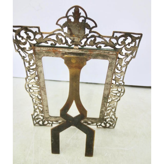 Antique English Brass Photo Frame Mid-19th For Sale - Image 4 of 6