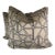 Modern Printed Velvet in Silver 22" Pillows-a Pair For Sale