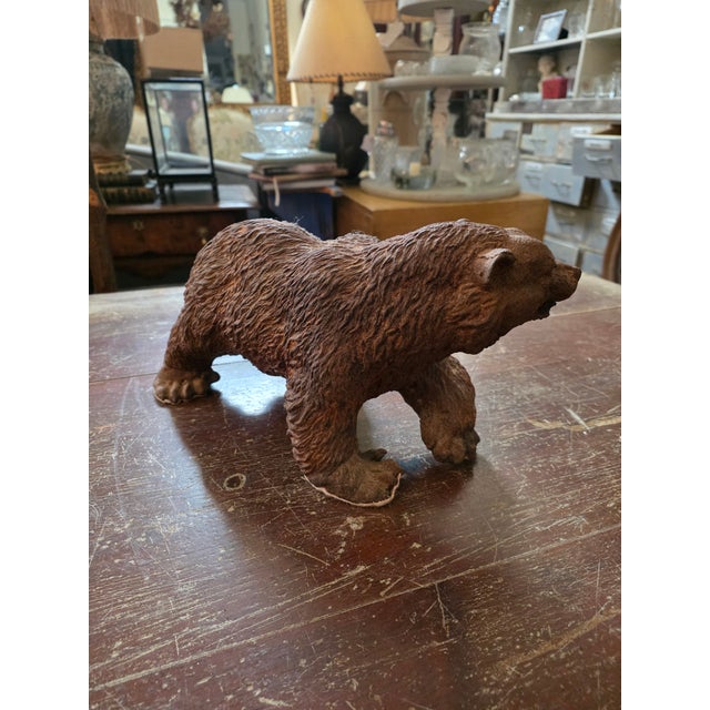 Cast Iron Bear With Rusty Finish For Sale - Image 4 of 13