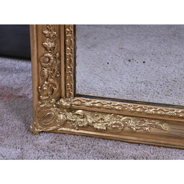 Louis XVI Style Giltwood Trumeau Mirror, Early 20th Century For Sale - Image 13 of 18