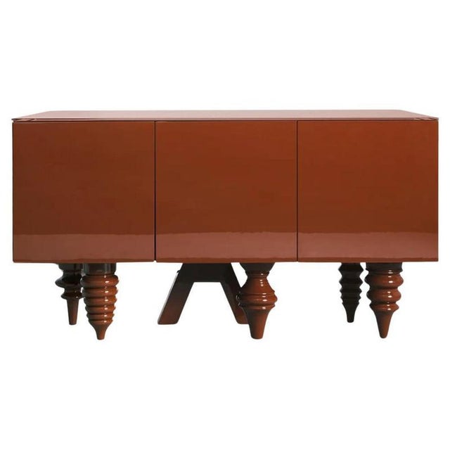 Multileg Sideboard Lacquered in Berry Red by Jaime Hayon for BD Barcelona For Sale - Image 12 of 12