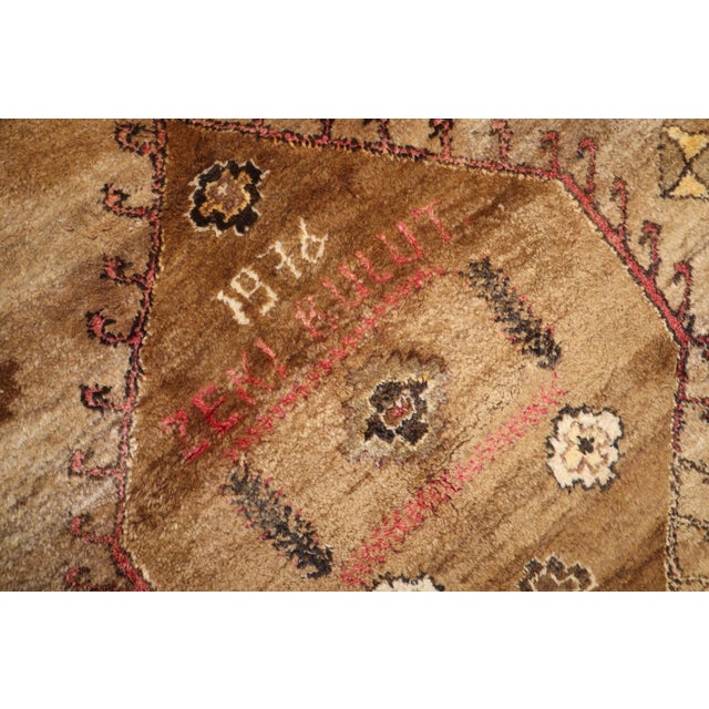 Brown Tribal Turkish Kars Rug rug no.j2676 For Sale In New York - Image 6 of 11