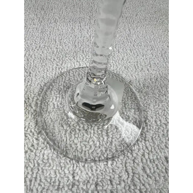 Faberge Atelier Bristol Crystal 10 Inch Champagne Flutes, a Set of 2 For Sale - Image 11 of 13